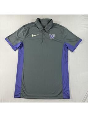 University of Washington Huskies Dawgs Nike Team Polo Shirt Mens Small